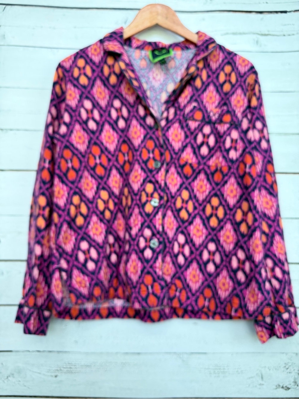 C. Wonder Pink & Purple Geometric Pajama Set- Size X-Small - Picture 4 of 9